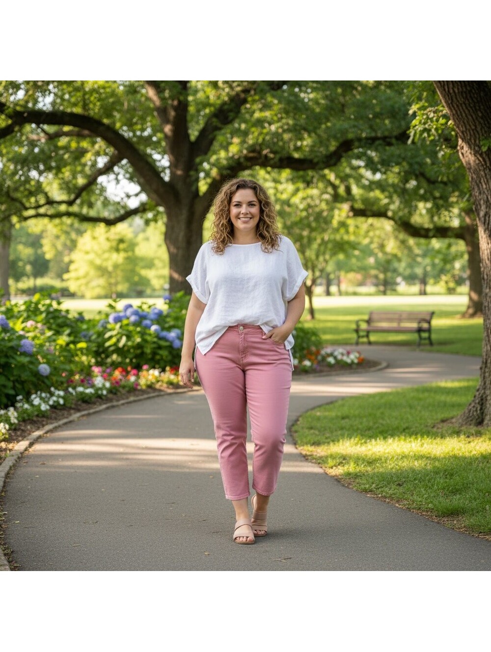 1749 - Seven7 Starlette Crop Pink Cotton Blend Jeans Size 16